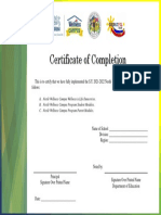 Davao Certificate of Completion