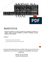 Mga Modal Na Proseso Sa Pandiwang Ugat