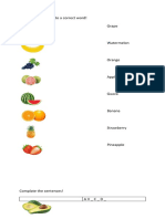 Match The Picture Into A Correct Word! Grape