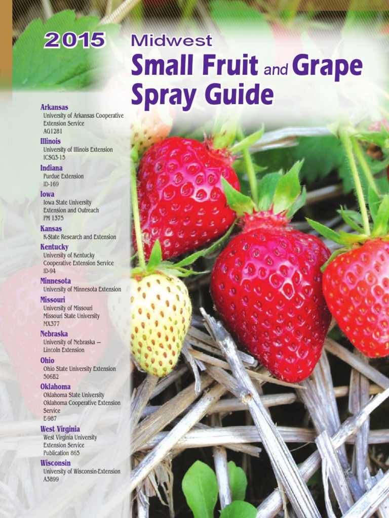 Small Fruit Grape Spray Guide Midwest and PDF Pesticide Personal