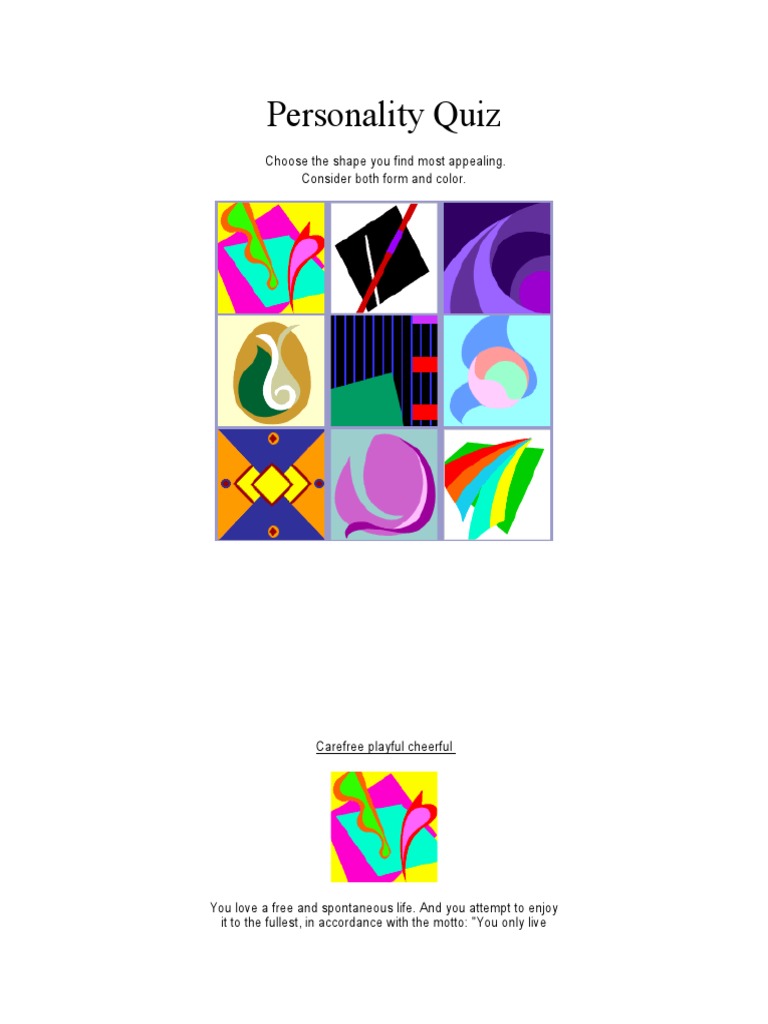 Shape Personality Quiz Insights | PDF | Psychological Concepts ...