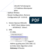 Setting Mikrotik