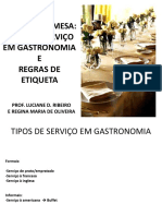 Aula 5 - o Ritual Da Mesa - Tipos de Serviço e Etiqueta à Mesa