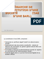 Constitution Des Sociétés