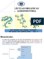 BIOQUIMICA AGROINDUSTRIAL CAP I Biomoléculas Organicas EXPOSICION EN