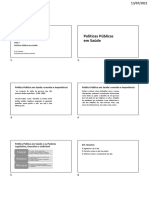 Saúde Pública Políticas Públicas em Saúde