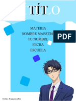 Plantilla Trabajo Anime