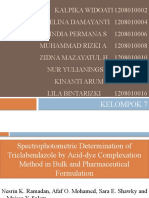 Spektrofotometri Determinasi Triclabendazole dengan Metode Kompleksasi Asam-Pewarna