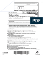 2110 WFM01-01 IAL Further Pure Mathematics F1 October 2021 PDF