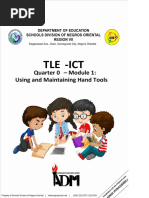 Tle - Ict: Quarter 0 - Module 1: Using and Maintaining Hand Tools