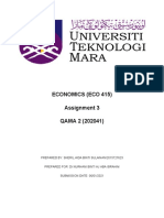 Economics (Eco 415) Assignment 3 QAMA 2 (202041)