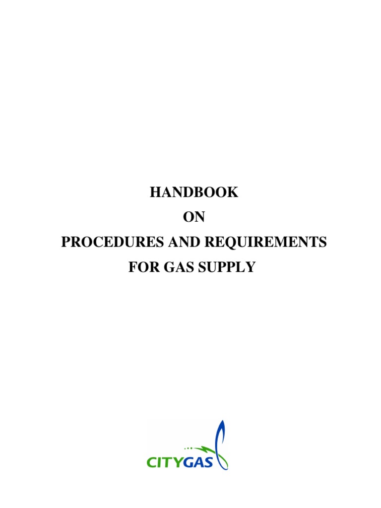 Handbook On Procedures & Requirements For Gas Supply | PDF