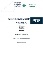 Strategic Analysis Report Nestlé S.A.: by Marko Markovic