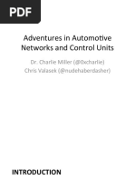 Miller and Valasek Adventures in Automotive Network and Control Units