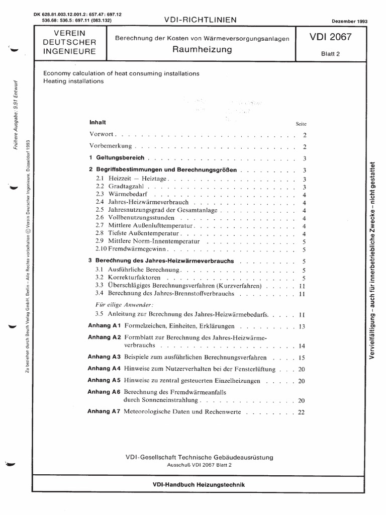 VDI 2067 Blatt-2 1983-12 | PDF