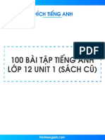 (ThichTiengAnh.com) 100 Bài Tập Tiếng Anh Lớp 12 Unit Home Life Có Đáp Án Chi Tiết