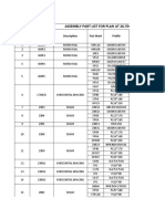 ASSEMBLY PART LIST FOR PLAN AT 26.700mt, 23.100mt, 28.814mt LVL