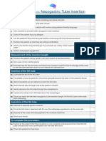 OSCE Checklist Nasogastric NG Tube Insertion