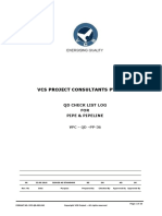 VPC-QD-PP-036 Check List Log