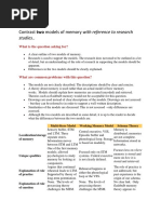 Contrast Two Models of Memory With Reference To Research Studies