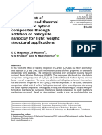 Improvement of Mechanical and Thermal Properties of Hybrid Composites Through Addition of Halloysite Nanoclay For Light Weight Structural Applications