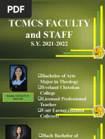 Tcmcs Faculty and STAFF