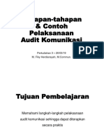 Pertemuan Ke-4 Tahapan-Tahapan Contoh Pelaksanaan Audit Komunikasi