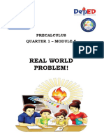 Real World Problem!: Precalculus Quarter 1 - Module 5