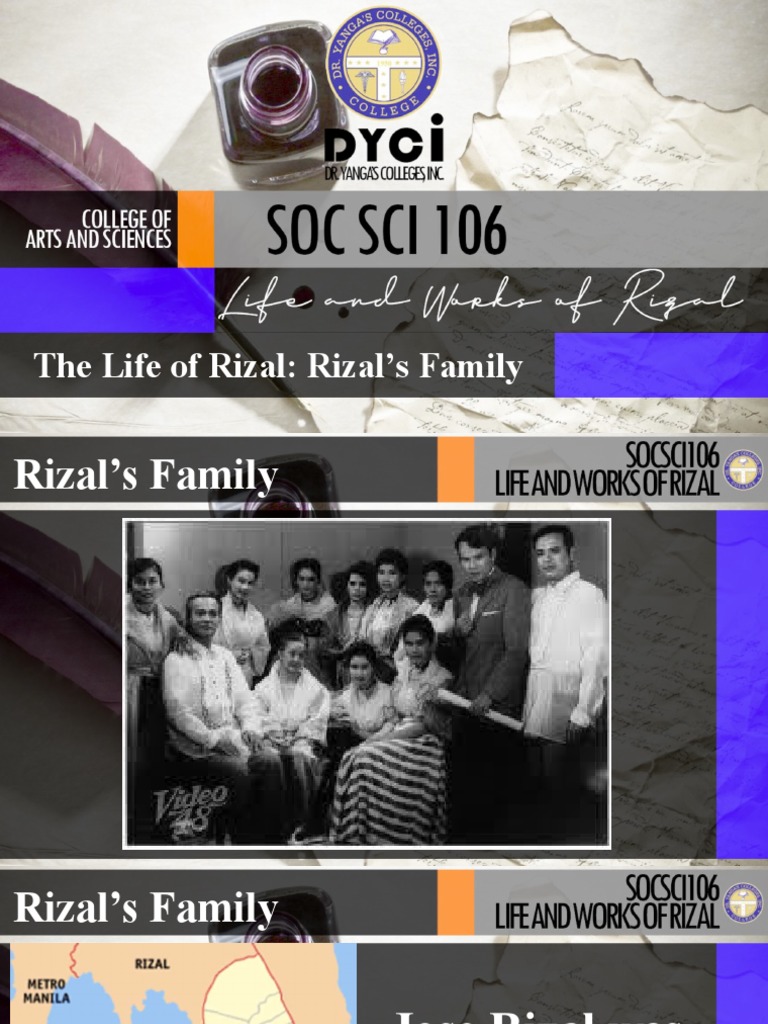 4 Life and Works of Rizal The Life of Rizal Rizals Family PDF