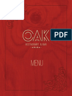 Oak Dinner Menu