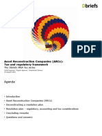 Asset Reconstruction Companies (Arcs) : Tax and Regulatory Framework