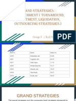 Grand Strategies - Retrenchment (Turnaround, Divestment, Liquidation, Outsourcing Strategies.)