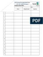 Confined Space Entry Plan: Plan Review Approval Team: # Position Name Badge Number Signature