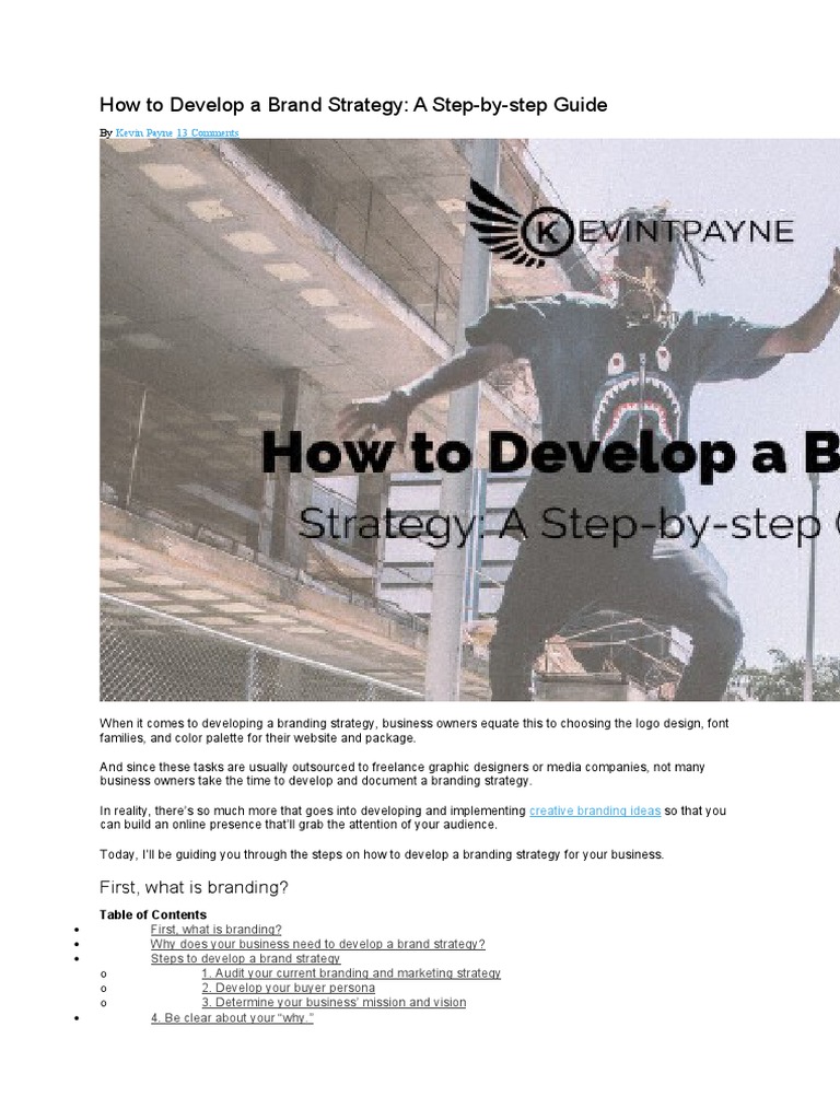 Developing Your Brand Strategy Guide | PDF | Brand | Brand Management