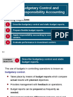 Budgetary Control and Responsibility Accounting: Learning Objectives