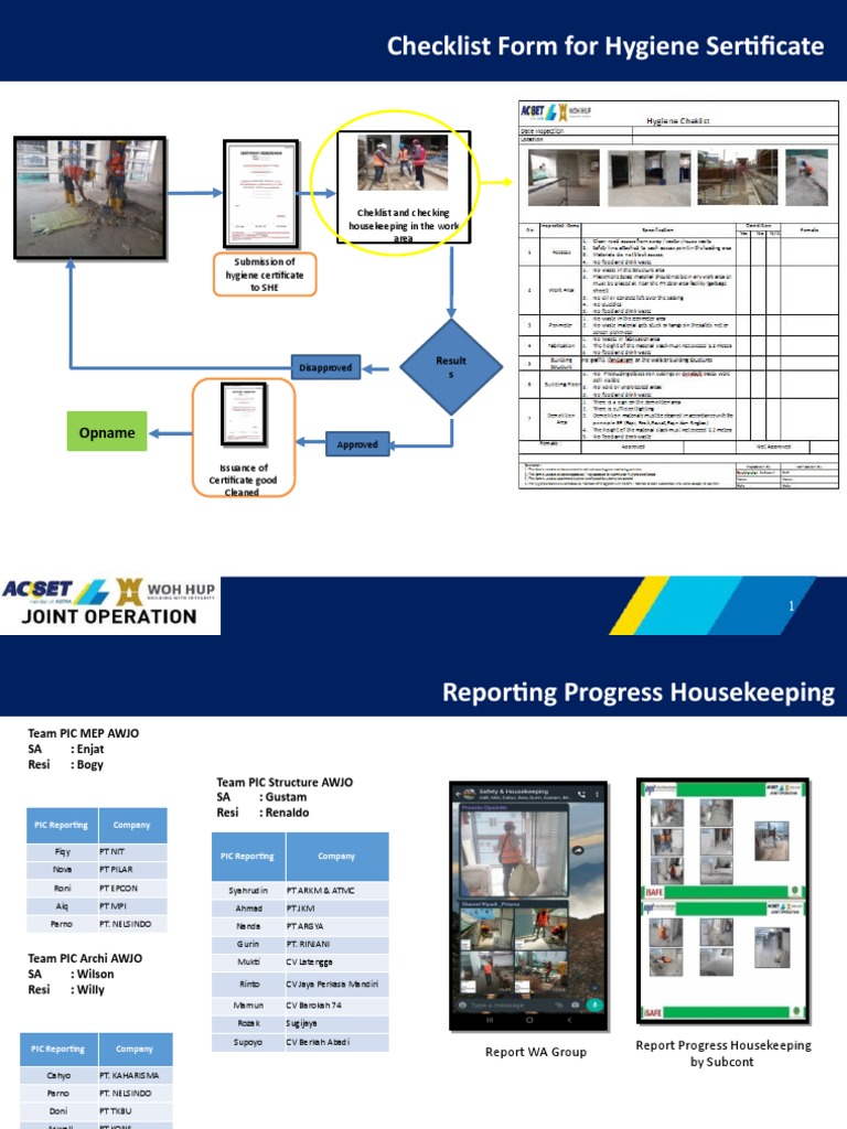 Housekeeping Progress Report Checklist | PDF