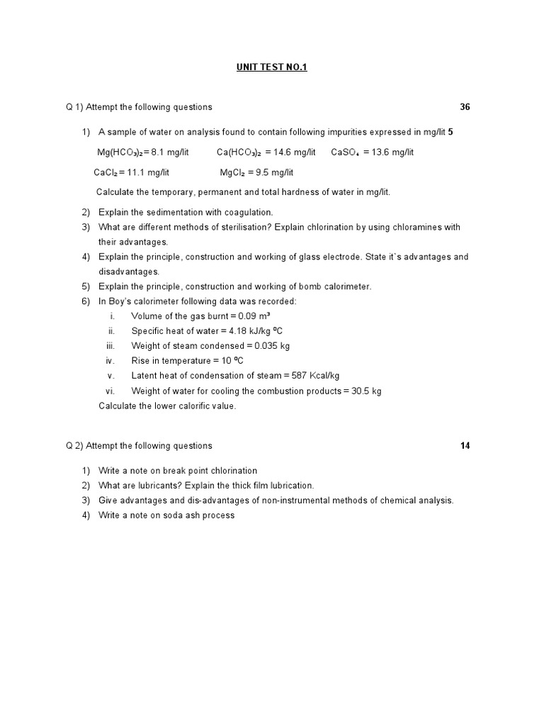 Water Quality Analysis and Testing Methods | PDF