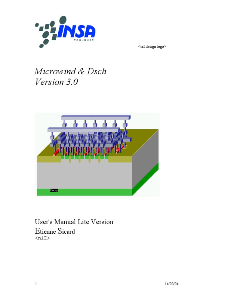 Microwind & DSCH V3.0 User Manual | PDF
