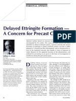 Delayed Ettringite Formation - A Concern for Precast Concrete