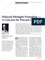 Internal sulfate attack and DEF concerns for precast concrete
