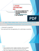 Chapter 3 - Food Physics - Geometric Properrties