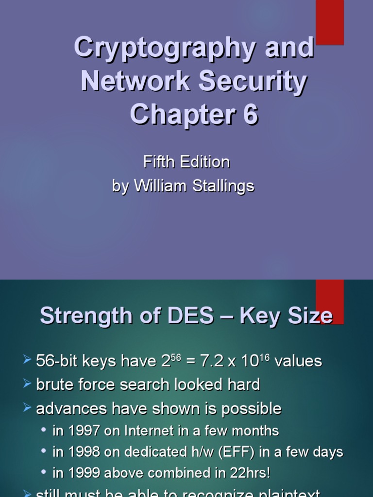 DES Key Size and Cryptanalysis Techniques | PDF | Computer Security ...