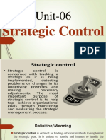 Unit-06: Strategic Control