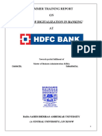 SCOPE OF DIGITALIZATION IN BANKING' HDFC