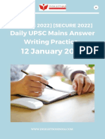 Daily UPSC Mains Answer Writing Practice:: 12 January 2022