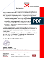 Declaration On Variation of Admixture Dosage