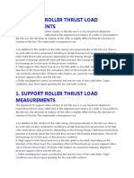 Support Roller Thrust Load Measurements