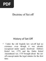 Doctrine of Set Off