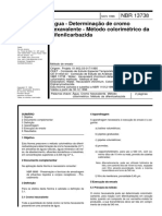 NBR 13738 - Determinação de Cromo Hexavalente em Água - Método Colorimétrico