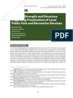 Attitude Strength and Structure Regarding Privatization of Local Public Park and Recreation Services